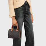 SMALL BOSTON IN Triomphe Canvas and calfskin