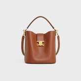 MEDIUM BUCKET LOUISE IN SMOOTH CALFSKIN TAN