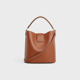 MEDIUM BUCKET LOUISE IN SMOOTH CALFSKIN TAN