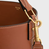 MEDIUM BUCKET LOUISE IN SMOOTH CALFSKIN TAN