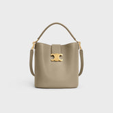 MEDIUM BUCKET LOUISE IN SMOOTH CALFSKIN Modern Taupe