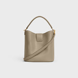 MEDIUM BUCKET LOUISE IN SMOOTH CALFSKIN Modern Taupe