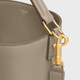 MEDIUM BUCKET LOUISE IN SMOOTH CALFSKIN Modern Taupe