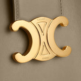 MEDIUM BUCKET LOUISE IN SMOOTH CALFSKIN Modern Taupe