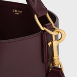 MEDIUM BUCKET LOUISE IN SMOOTH CALFSKIN Deep Burgundy