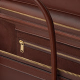 MEDIUM SMILING NEW LUGGAGE IN SUPPLE SHINY LAMBSKIN DEEP BROWN