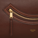 MEDIUM SMILING NEW LUGGAGE IN SUPPLE SHINY LAMBSKIN DEEP BROWN