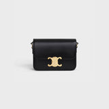 TEEN TRIOMPHE BAG IN shiny calfskin BLACK