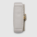 GG Marmont small shoulder bag light grey leather