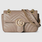 GG Marmont small shoulder bag taupe leather