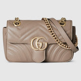 GG Marmont small shoulder bag taupe leather