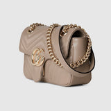 GG Marmont small shoulder bag taupe leather