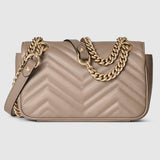 GG Marmont small shoulder bag taupe leather