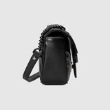 GG Marmont small shoulder bag black leather