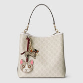 GG Emblem medium bucket bag and White Large