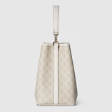 GG Emblem medium bucket bag and White Large