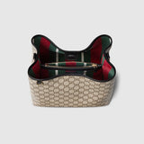 GG Emblem medium bucket bag and Black Large