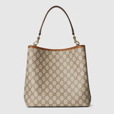 GG Emblem medium bucket bag and brown Large