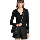 GG Emblem small bucket bag Black GG leather