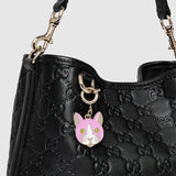 GG Emblem small bucket bag Black GG leather