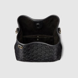 GG Emblem small bucket bag Black GG leather