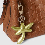 GG Emblem small bucket bag brown GG leather