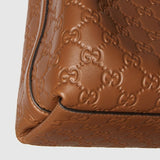 GG Emblem small bucket bag brown GG leather