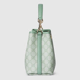 GG Emblem small bucket bag green