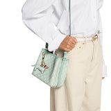 GG Emblem small bucket bag green