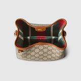 GG Emblem small bucket bag and brown GG fabric