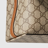 GG Emblem small bucket bag and brown GG fabric