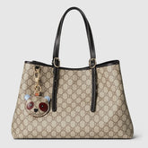 GG Emblem large tote bag Black
