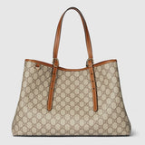 GG Emblem large tote bag and brown GG fabric
