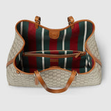 GG Emblem large tote bag and brown GG fabric