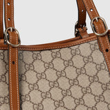 GG Emblem large tote bag and brown GG fabric