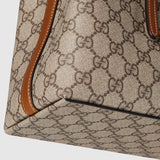 GG Emblem large tote bag and brown GG fabric