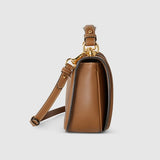 Blondie medium top handle bag brown leather