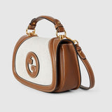Blondie medium top handle bag beige canvas