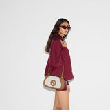 Blondie medium top handle bag beige canvas