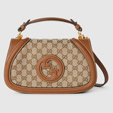 Blondie medium top handle bag and dark brown GG canvas