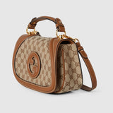 Blondie medium top handle bag and dark brown GG canvas