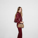 Blondie medium top handle bag and dark brown GG canvas