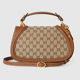 Blondie medium top handle bag and dark brown GG canvas