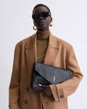 CASSANDRE XXL envelope pouch on chain in lambskin BLACK