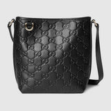 GG Emblem nano bucket bag Black full leather