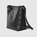 GG Emblem nano bucket bag Black full leather
