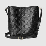 GG Emblem nano bucket bag Black full leather