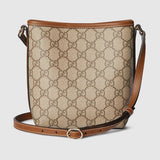 GG Emblem nano bucket bag and dark brown