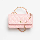 Fall-Winter 2025/26 Clutch with chain Light Pink