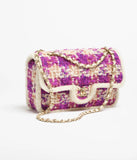 2025/26 Collection Large Flap Bag Fuschia, Pink, Beige & Brown